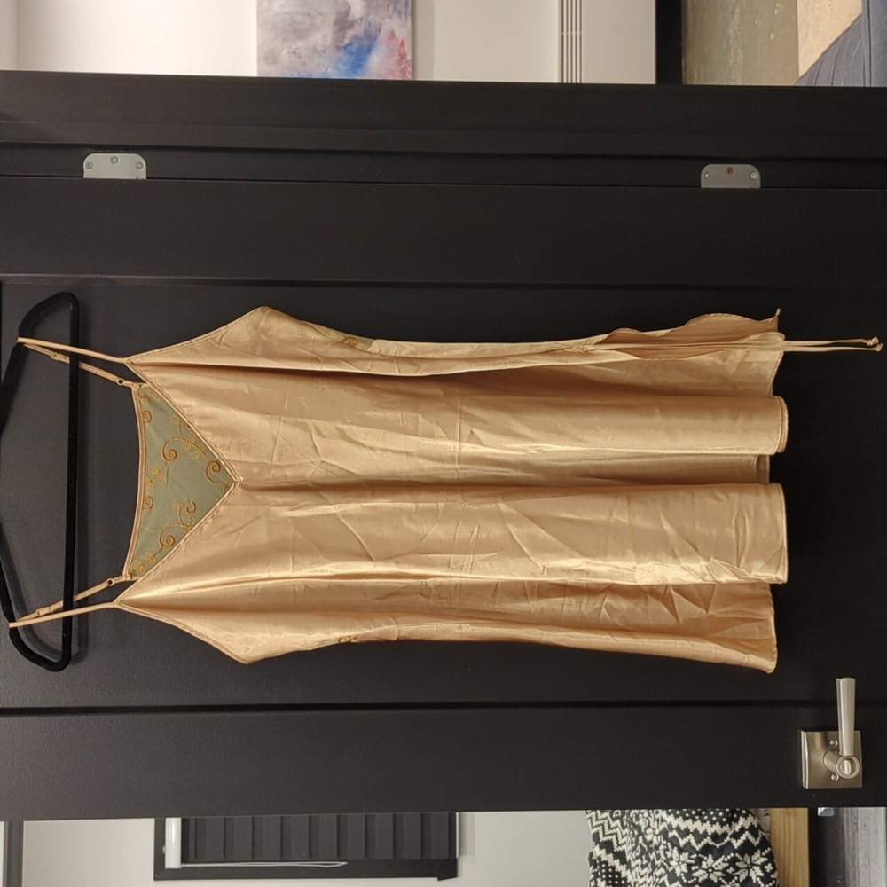 Gold slip dress